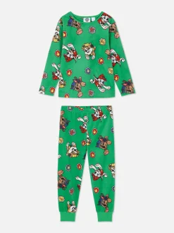 Clearance Primark Pyjama Long En Velours PAW Patrol Vert