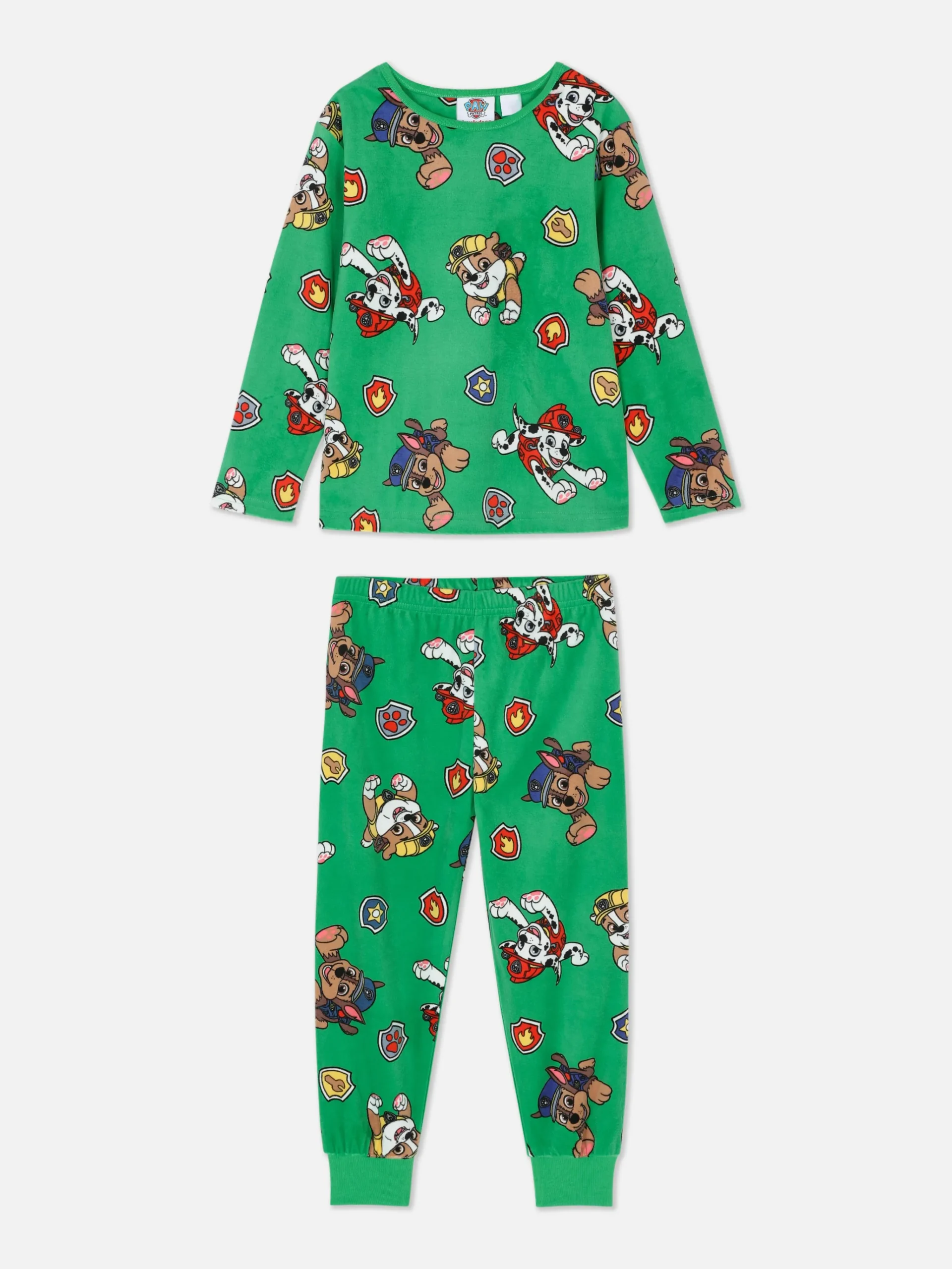 Clearance Primark Pyjama Long En Velours PAW Patrol Vert