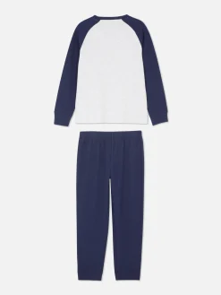 Online Primark Pyjama Long Gaufré Bleu marine