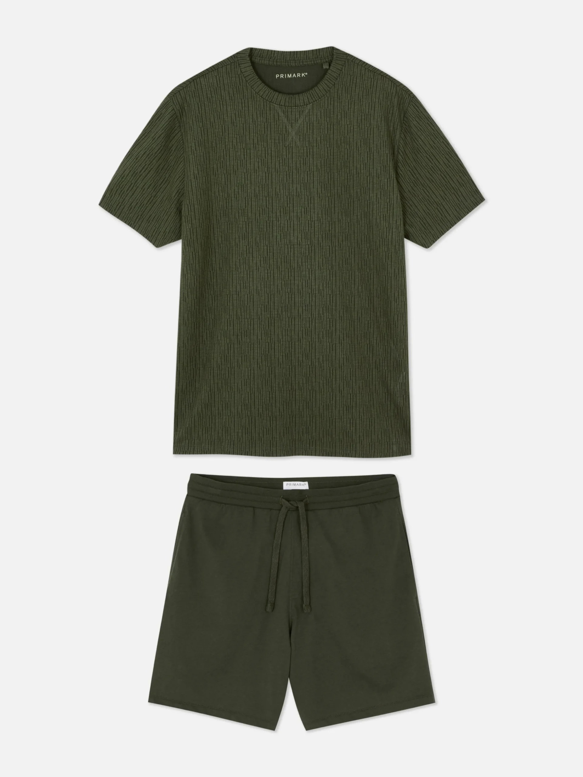 Primark Pyjama Short Texturé Kaki