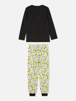 Best Primark Pyjama T-shirt Et Pantalon Pokémon Pikachu Noir