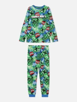 Online Primark Pyjama T-shirt Et Pantalon à Motif Graffiti Minecraft Bleu