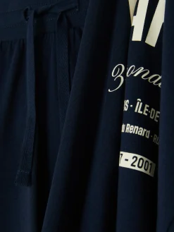 Outlet Primark Pyjama T-shirt Et Short Paris Bleu marine