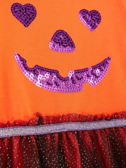 Outlet Primark Robe D'Halloween Citrouille à Sequins Orange
