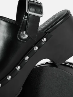 Sale Primark Sabots Cloutés à Talon épais Rita Ora Noir