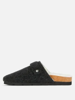 New Primark Sabots En Feutre Noir