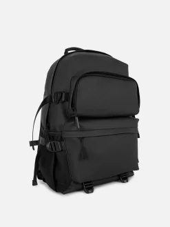 Best Primark Sac à Dos Caoutchouté à Poches Multiples Noir