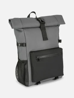 Online Primark Sac à Dos Caoutchouté Rabattable Sur Le Dessus Gris