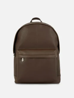 Clearance Primark Sac à Dos En Simili Cuir Chocolat