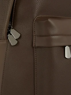 Clearance Primark Sac à Dos En Simili Cuir Chocolat