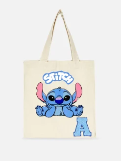 Hot Primark Sac Fourre-tout à Initiale Disney Stitch Naturel