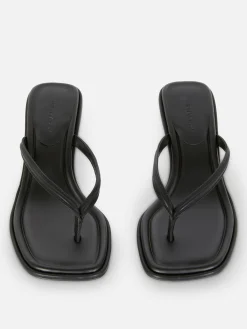 Best Primark Sandales à Talon Bas Avec Entre-doigt Noir