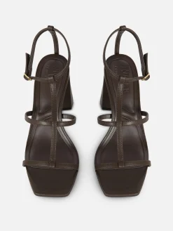 Best Primark Sandales à Talon Carré Et Bride En T Rita Ora Chocolat