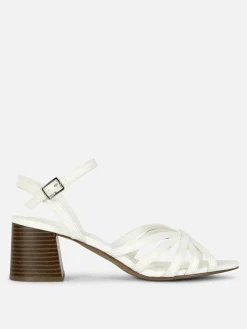 Hot Primark Sandales à Talons Et Brides Croisées Blanc