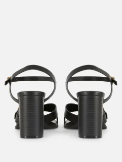 New Primark Sandales à Talons Et Brides Croisées Noir