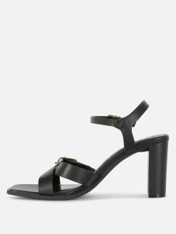 New Primark Sandales à Talons Et Brides Croisées Noir