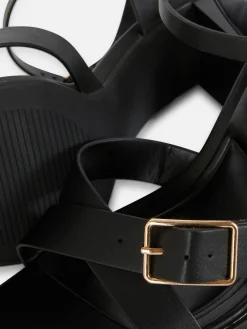 New Primark Sandales à Talons Et Brides Croisées Noir