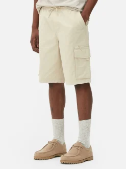 Online Primark Short Cargo Avec Cordon De Serrage Grège