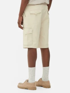 Online Primark Short Cargo Avec Cordon De Serrage Grège