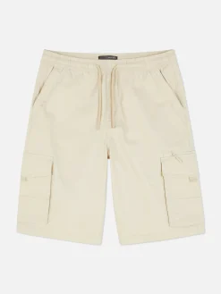 Online Primark Short Cargo Avec Cordon De Serrage Grège