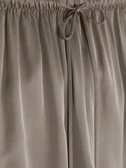 Sale Primark Short De Pyjama En Satin à Nœud Sur Le Devant Gris