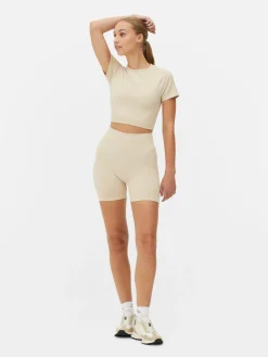 Best Primark Short De Yoga Sans Couture à Coordonner Kappa X Écru