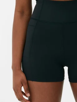 Primark Short De Yoga Taille Haute En Tissu Ultra-doux Noir