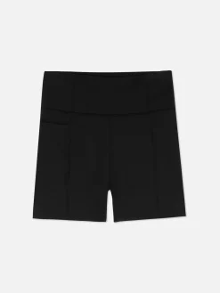 Primark Short De Yoga Taille Haute En Tissu Ultra-doux Noir