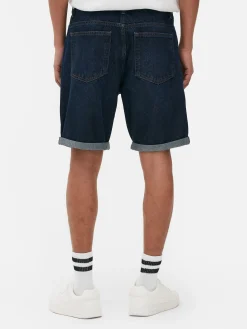 Online Primark Short Droit En Jean Bleu foncé