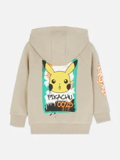 Clearance Primark Sweat à Capuche à Motif Graffiti Pokémon Pikachu Grège