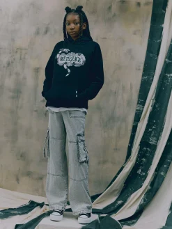 Hot Primark Sweat à Capuche à Motifs Multiples Beetlejuice Noir