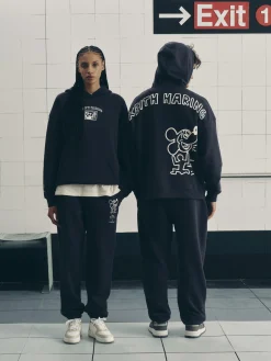 Clearance Primark Sweat à Capuche Disney Mickey Mouse X Keith Haring à Coordonner Anthracite