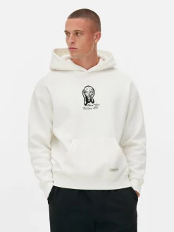 Outlet Primark Sweat à Capuche Edvard Munch Le Cri Écru