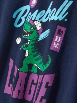 Best Primark Sweat à Capuche Graphique Bleu marine