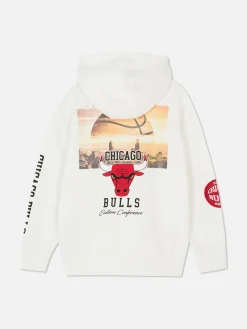 Outlet Primark Sweat à Capuche Graphique NBA Chicago Bulls Écru