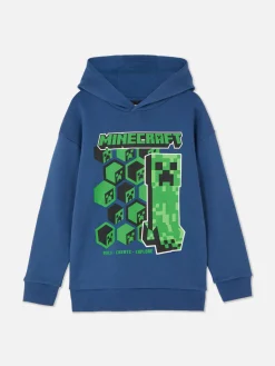 Clearance Primark Sweat à Capuche Minecraft Creeper Bleu