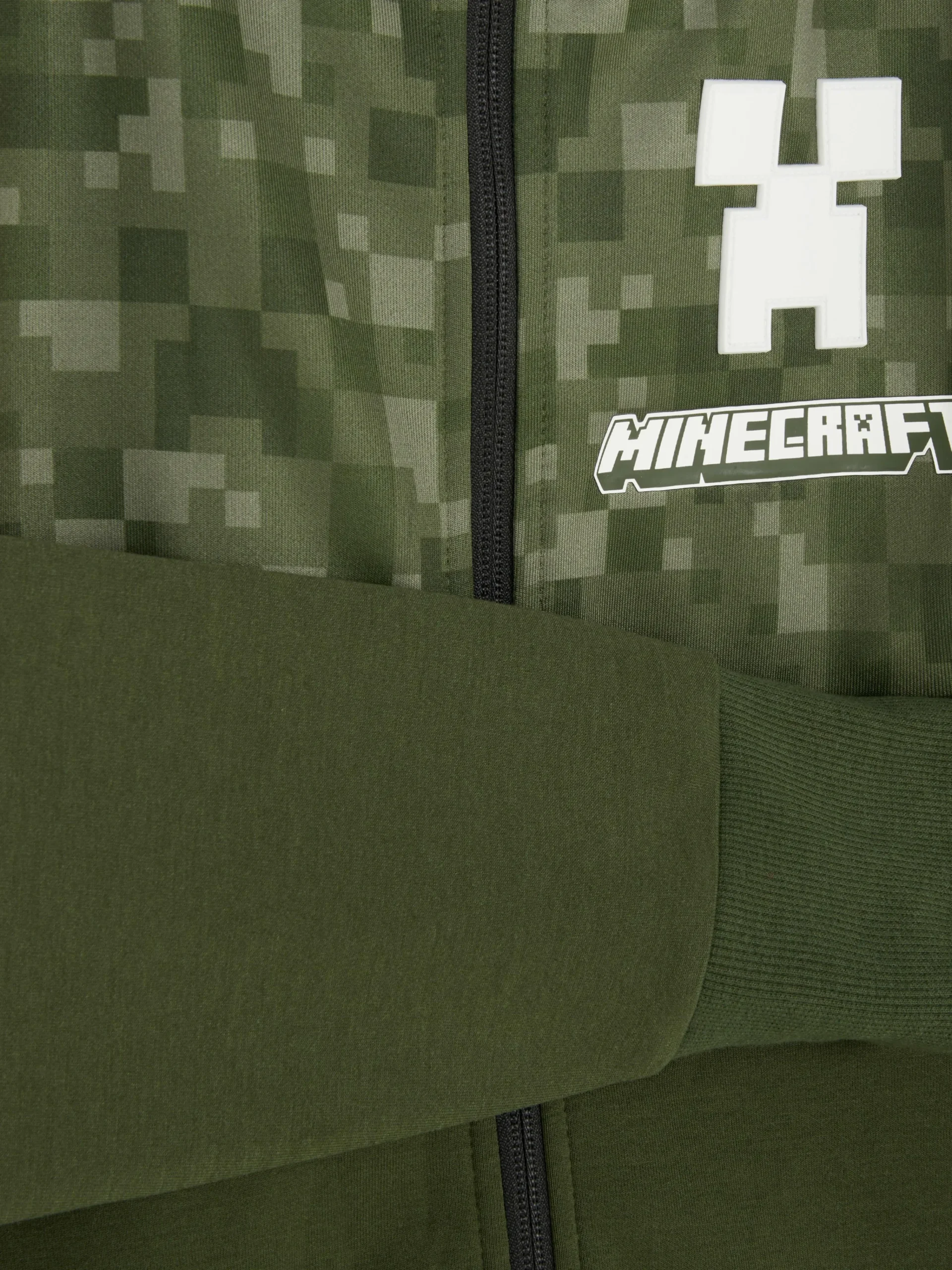 Discount Primark Sweat à Capuche Zippé Minecraft Kaki