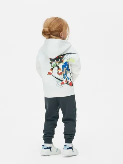 Primark Sweat à Capuche Zippé Sonic Le Hérisson Écru