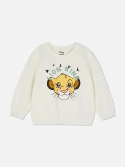 Clearance Primark Sweat-shirt à Col Ras-du-cou Disney Le Roi Lion Simba Écru