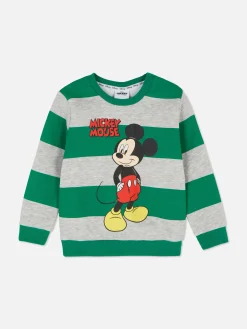 Hot Primark Sweat-shirt à Col Ras-du-cou Et Rayures Disney Mickey Mouse Vert