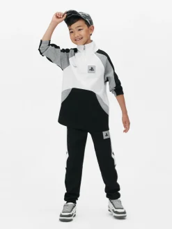 Primark Sweat-shirt à Col Zippé PlayStation Noir/Blanc