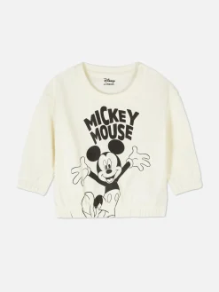 Sale Primark Sweat-shirt à Ourlet élastique Disney Mickey Mouse Écru