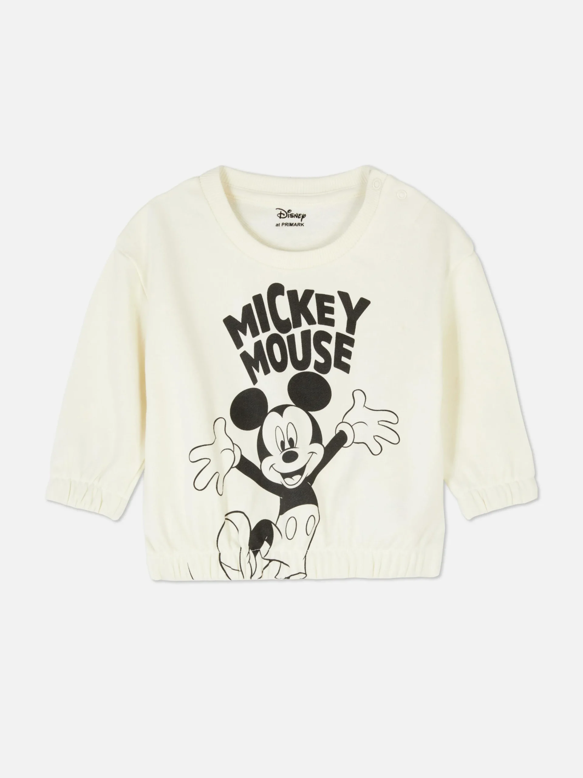Sale Primark Sweat-shirt à Ourlet élastique Disney Mickey Mouse Écru