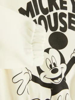 Sale Primark Sweat-shirt à Ourlet élastique Disney Mickey Mouse Écru