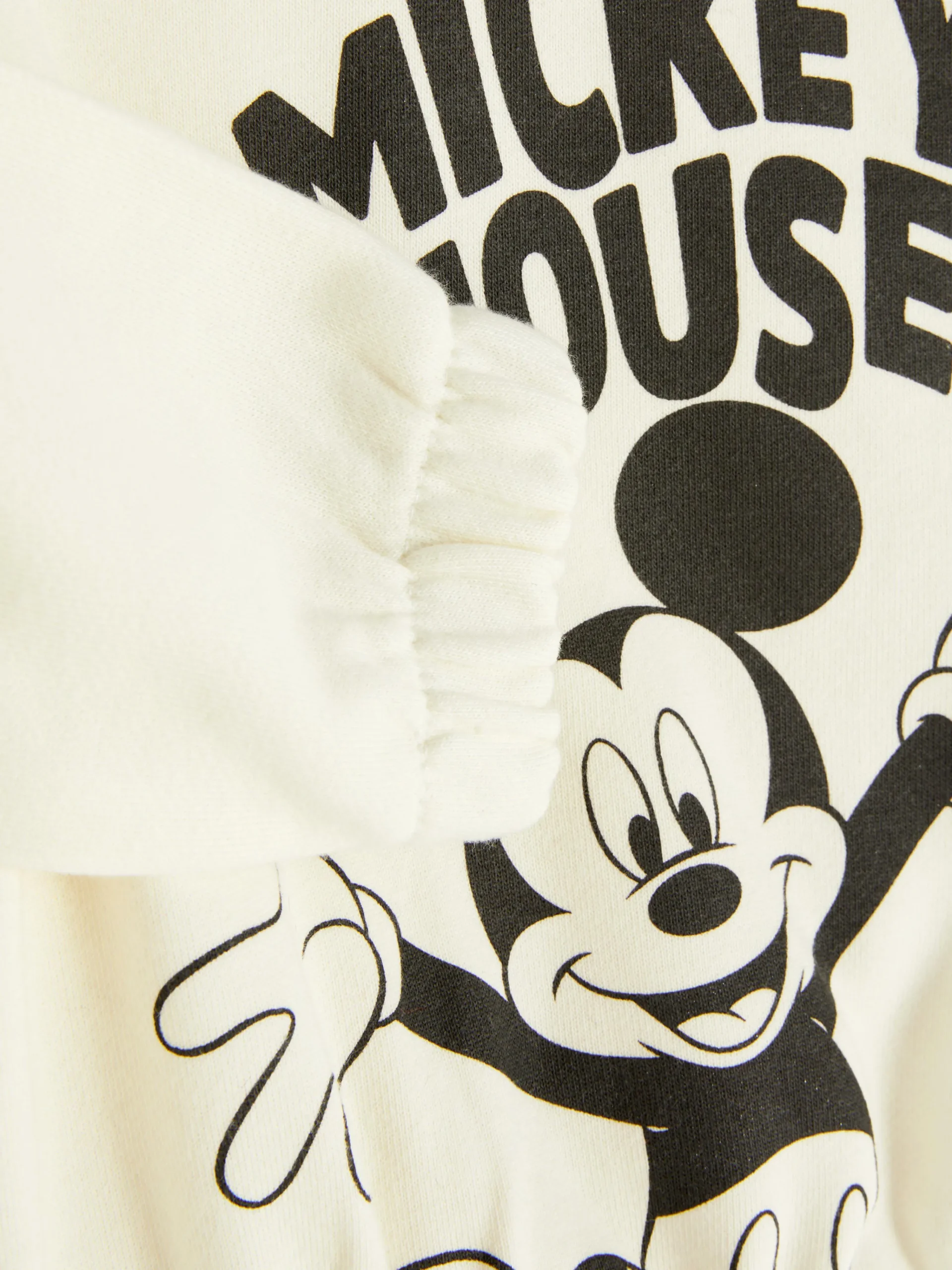 Sale Primark Sweat-shirt à Ourlet élastique Disney Mickey Mouse Écru