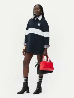 Clearance Primark Sweat-shirt Façon Polo Oversize Rita Ora Bleu marine