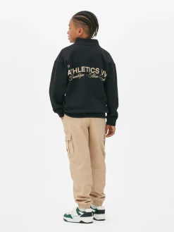 Outlet Primark Sweat-shirt Graphique à Col Cheminée Noir