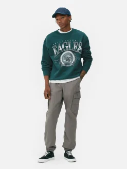 Best Primark Sweat-shirt Graphique NFL Philadelphia Eagles Bleu sarcelle