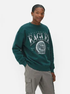 Best Primark Sweat-shirt Graphique NFL Philadelphia Eagles Bleu sarcelle
