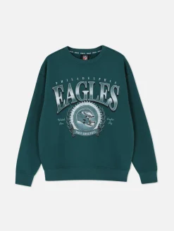Best Primark Sweat-shirt Graphique NFL Philadelphia Eagles Bleu sarcelle